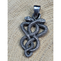 Echt zilveren hanger endless knot snake