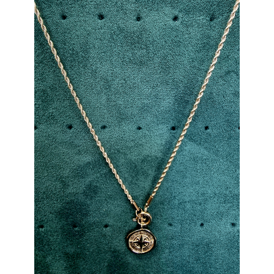 Stainless steel twisted chain ketting met prachtige charm. 