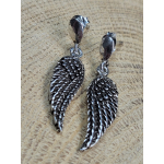 Echt zilveren angel wings oorbellen