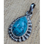 Echt zilveren hanger met Turkoois