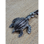 Echt zilveren prachtige zeeschilpad.