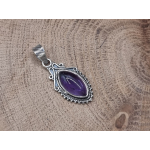 echt zilveren hanger met amethist. 