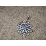 Echt zilveren hanger met chalcedoon 