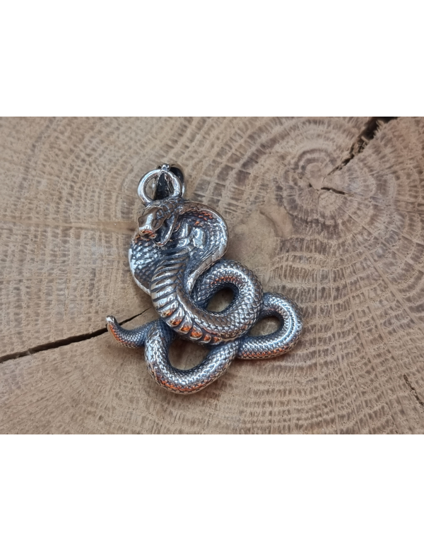 Echt zilveren Cobra hanger