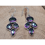 Echt zilveren oorbellen met Mystic Topaas