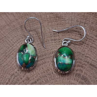 Echt zilveren groene koper turquoise Echt zilveren groene koper turquoise