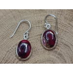 Echt zilveren oorbellen met rode koper turkoois