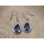 Echt zilveren oorbellen met Mystic Topaas