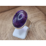Echt zilveren ring met amethist 