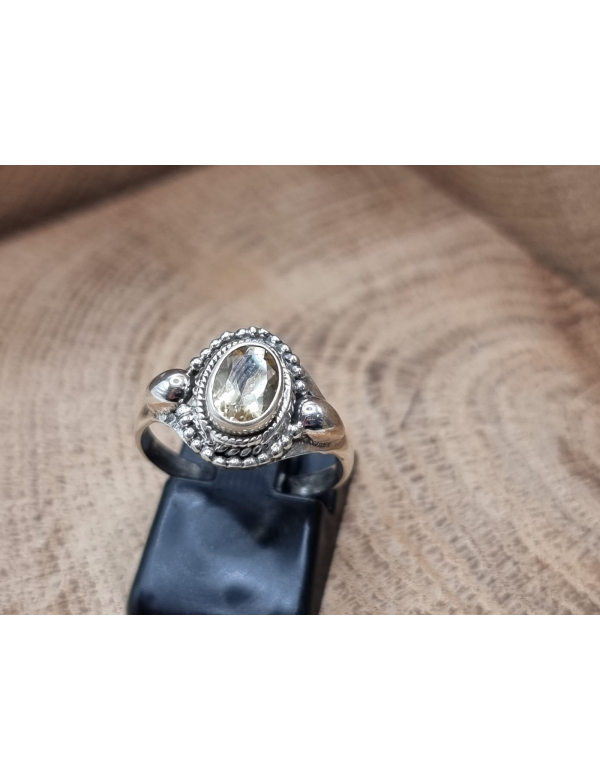 echt zilveren ring met citrien