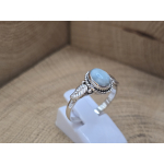 Echt zilveren ring met Larimar