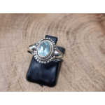  echt zilveren ring met topaas  