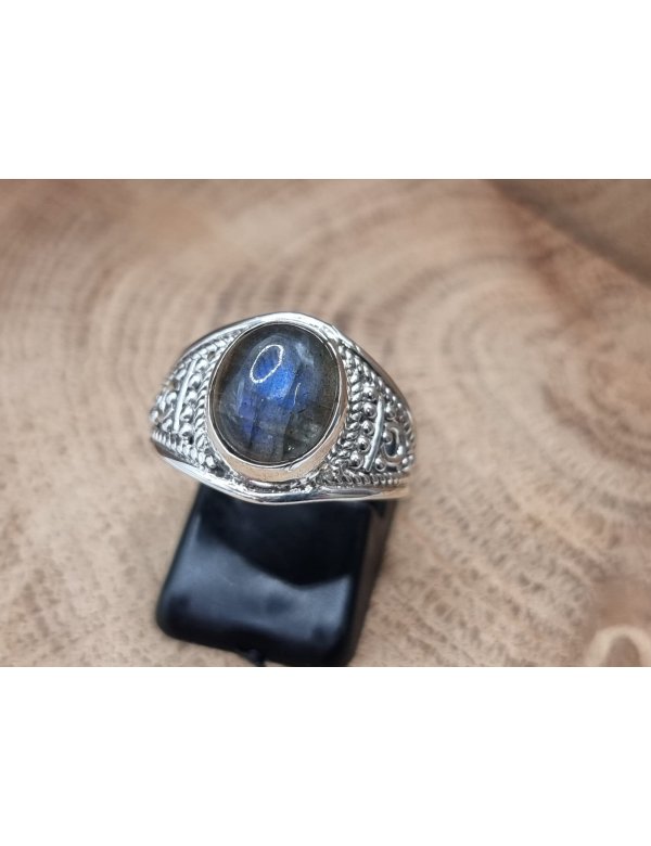 Echt zilveren ring met Labradoriet
