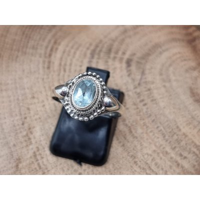  echt zilveren ring met topaas  