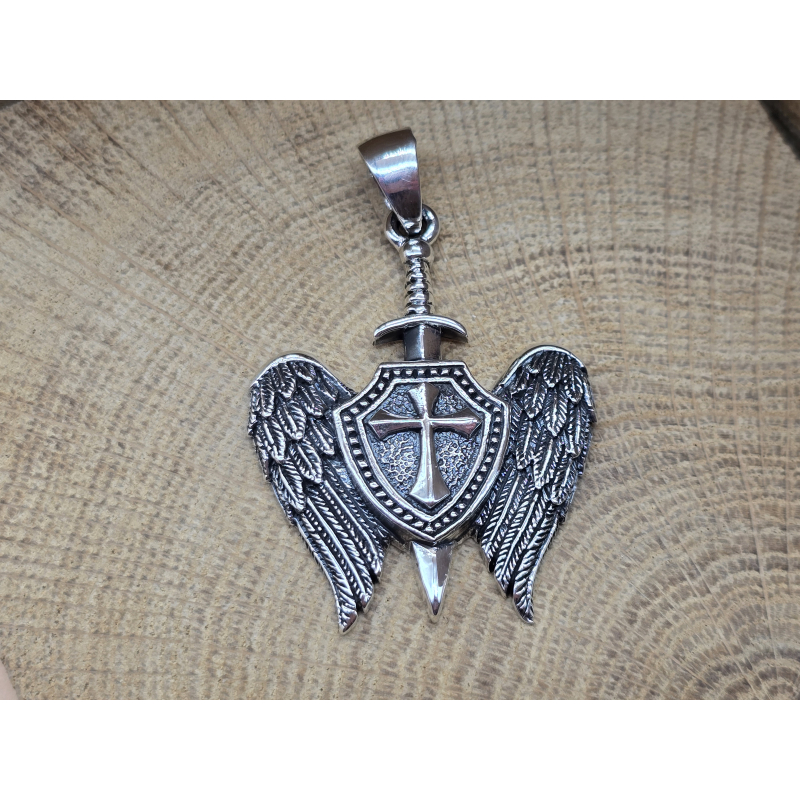 Echt zilveren hanger Sint Michiels