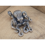 Echt zilveren ketting hanger kraken 