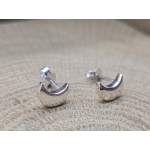 Echt zilveren oorbel stekers maantjes 