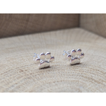 Echt zilveren oorbel stekers poot afdrukjes. 