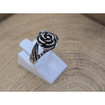 Echt Zilveren ring met een roos