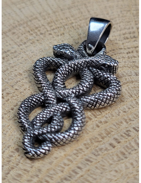Echt zilveren hanger endless knot snake Echt zilveren hanger endless knot snake