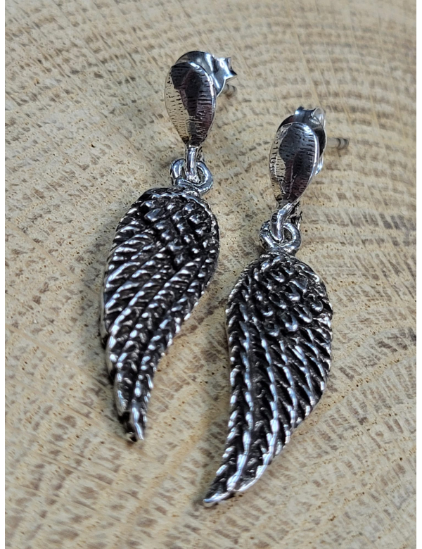 Echt zilveren angel wings oorbellen Echt zilveren angel wings oorbellen