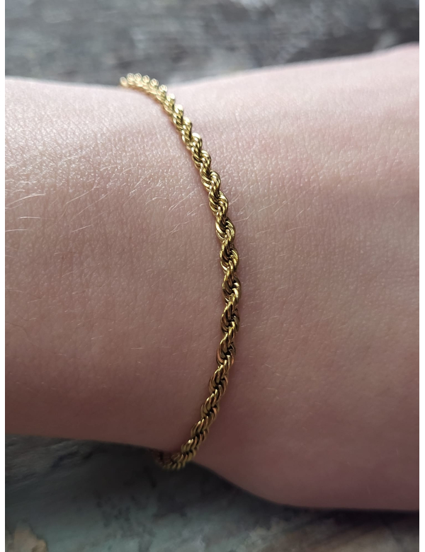Twisted armband goud. 