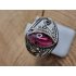 Echt zilveren ring met Granaat, maat 18