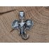 Echt zilveren olifant hoofd hanger. 