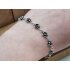 Echt zilveren armband met roosjes