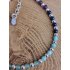 Echt zilveren chakra armband met verschillende edelstenen om en om 