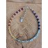 Echt zilveren chakra armband met verschillende edelstenen om en om 