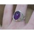 Echt zilveren ring met amethist 
