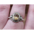 Echt zilveren ring met citrien
