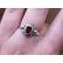 Echt zilveren ring met Granaat 