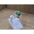 Echt Zilveren ring met Groene Koper Turquoise
