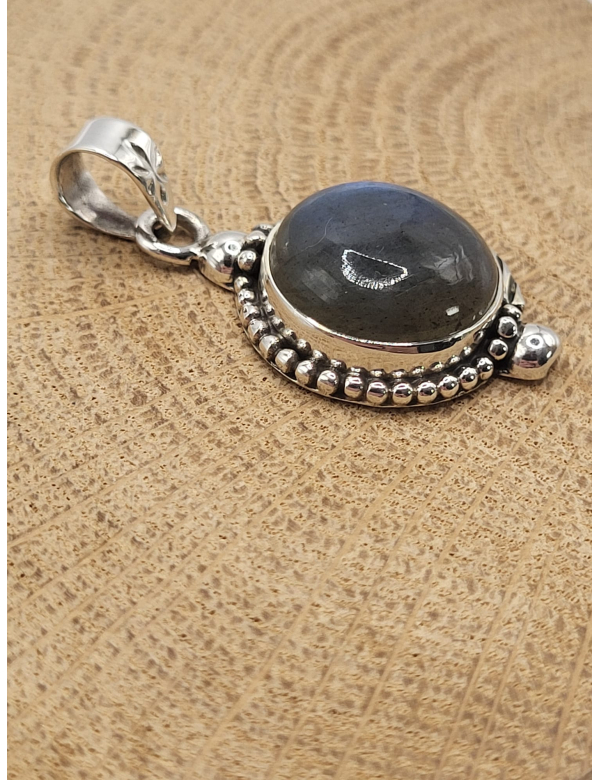 Echt zilveren hanger met Labradoriet