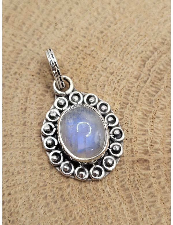 Echt zilveren hanger met Maansteen 