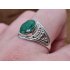 Echt zilveren ring met Smaragd