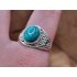 Echt zilveren ring met turkoois Maat 19,5